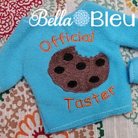 Big Plush Elf ITH In the Hoop Official Cookie Taster Sweater Shirt Embroidery design