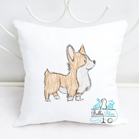 Corgi Scribble Machine Embroidery Design
