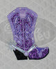 Applique Western Cowboy Cowgirl Boot with Spur Machine Embroidery Design