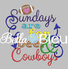 Sundays are for beer and Cowboys football machine embroidery design