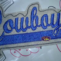 ITH in the hoop Cowboys Sports Headband Slider Topper machine embroidery
