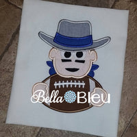 Cowboys Football Mascot Machine Embroidery Applique Design