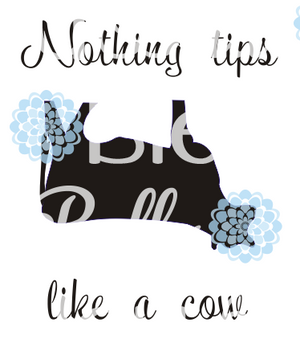 Cow Tipping Farm sublimation cut file Printable