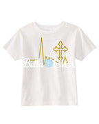 EKG Heartbeat Religious Cross Machine Embroidery Design