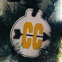 ITH Christmas Ornament Cross Country Machine Applique Embroidery