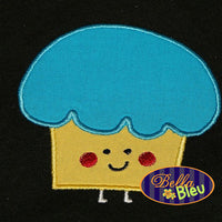 Kawaii Birthday Cupcake of Muffin Applique Embroidery Designs