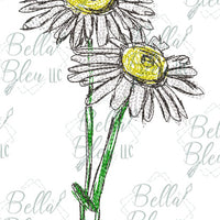 Daisy 1 Flower Scribble
