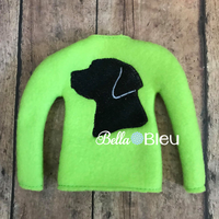 ITH Dog Lab Labrador Elf Sweater Shirt Embroidery Design
