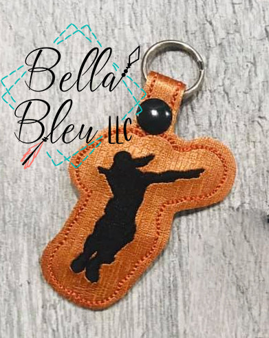 ITH in the hoop Dance 1 Key fob  machine embroidery