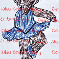 Ballerina Dancer The Christmas Reindeer Scribble
