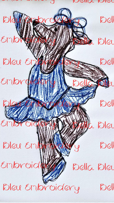 Ballerina Dancer The Christmas Reindeer Scribble