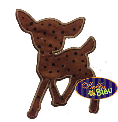 Baby Deer Silhouette Applique Embroidery design