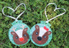 ITH Christmas Ornament Red Nosed Reindeer boy Machine Applique Embroidery