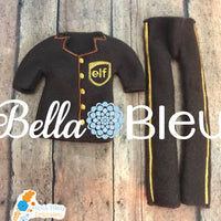 ITH Elf Package Delivery Uniform Sweater Shirt and Pants Machine in the hoop design