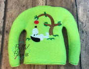 Christmas Tree ITH Elf Beagle Dog Sweater Shirt machine embroidery design
