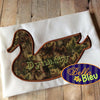 Duck Silhouette Applique Machine Embroidery Design