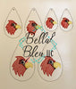 ITH Sketchy Cardinals Bird Earrings
