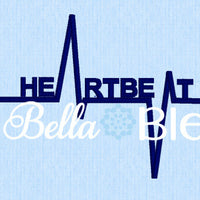 EKG Heartbeat heart beat fill machine Embroidery Designs Design