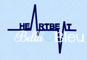EKG Heartbeat heart beat fill machine Embroidery Designs Design