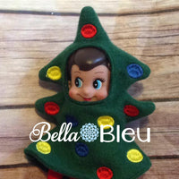 ITH In The Hoop Elf Christmas Tree Accessory machine Applique Embroidery Design