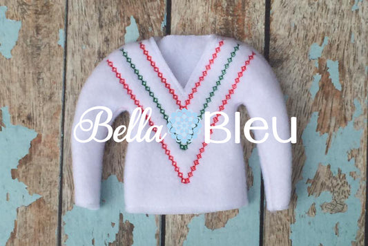 ITH In The Hoop Elf Ugly Sweater Shirt Machine Embroidery Design