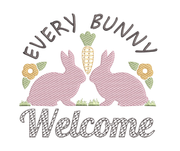 Every Bunny Welcome Sketchy Easter design