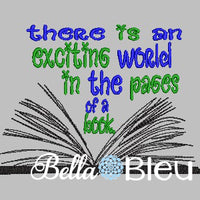 Exciting world in the pages of a book Saying Reading Pillow