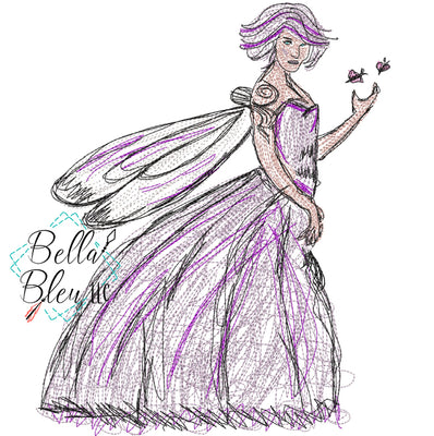 Butterfly Fairy Scribble Sketchy