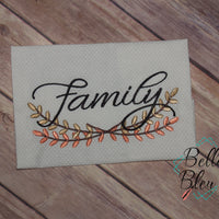 Family with Branch Saying