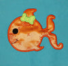 Goldfish Fish machine applique embroidery design