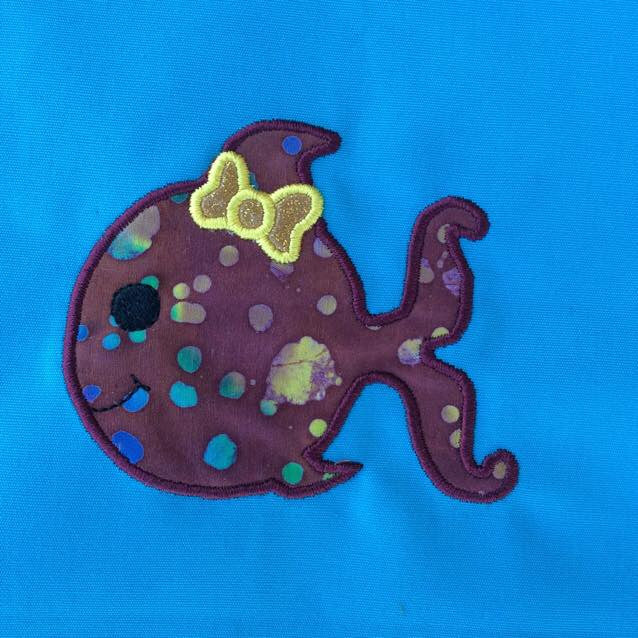 Goldfish Fish machine applique embroidery design| Bella Bleu Embroidery