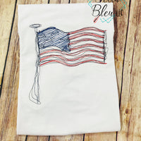 American Flag Scribble Sketchy