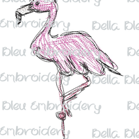 Flamingo Scribble 4