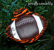 ITH Christmas Football Ornament Machine Applique Embroidery