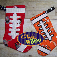 In The Hoop Football Christmas Stocking Embroidery Design