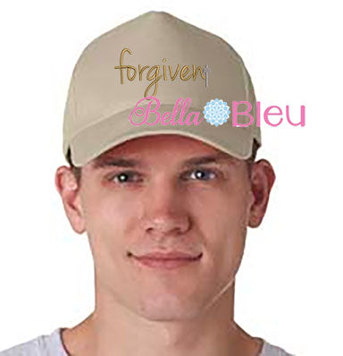 Forgiven with Cross Hat Embroidery Design