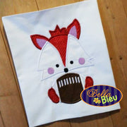 Fox Mascot Football machine embroidery applique design
