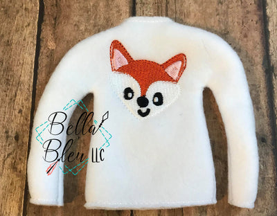 ITH Fox head Mascot Sweater Shirt machine embroidery design
