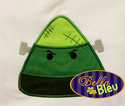 Halloween Frankenstein Frank Candy Corn Machine Applique Embroidery Design