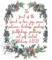 Floral Scribble Galatians 5:22 Sketchy