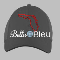 State of Florida with Signature Gators baseball hat cap machine embroidery design