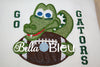 Gators Football Mascot, Alligator Football Mascot Applique Machine embroidery design