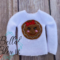 ITH Elf Gingerbread girl sweater shirt