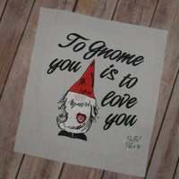 Valentine Gnome Machine Embroidery Design
