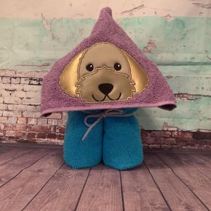 Golden Doodle Dog peeker