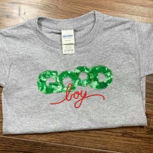 Good Boy Bean Stitch Applique Embroidery Design