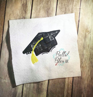 Grad Graduation Hat applique Machine Embroidery design