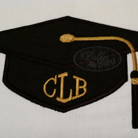Graduation Cap Hat Applique Machine Embroidery Design