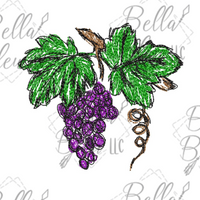 Grapes Bunch Scribble Sketchy