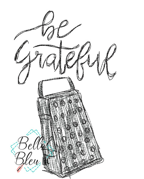 Be Grateful Kitchen Saying Scribble
